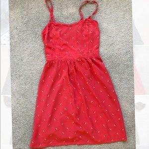 Coral colored floral Old Navy sundress.